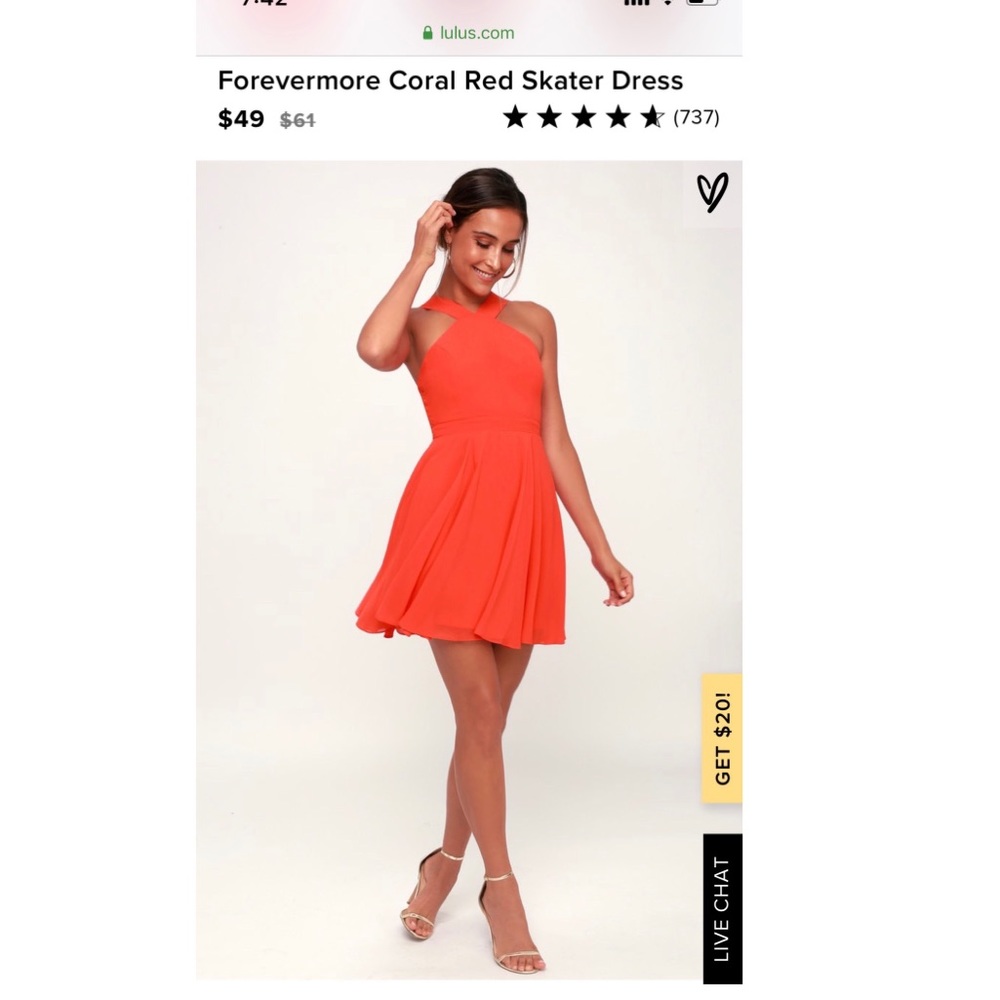 Coral dress